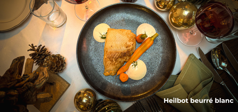 Heilbot beurré blanc Kerst